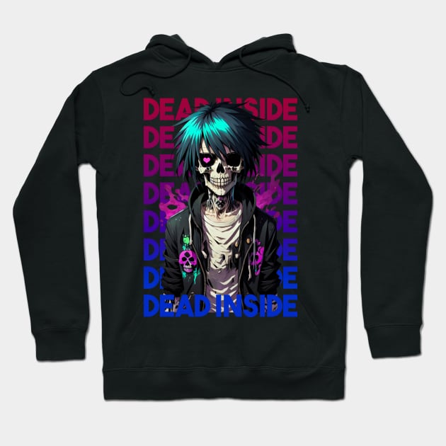 Emo Zombie Dead Inside Hoodie by DeathAnarchy